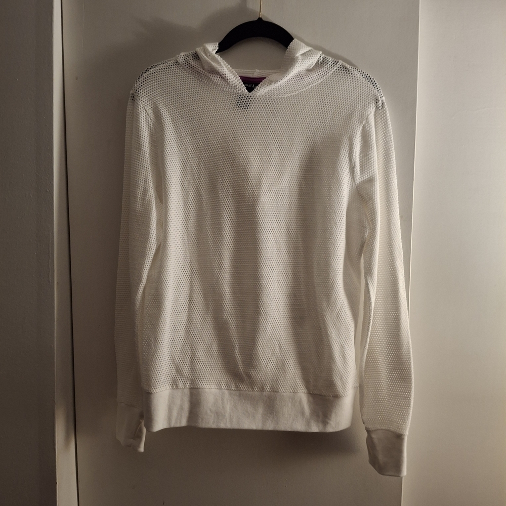 Rue21 White Mesh Women's Hoodie